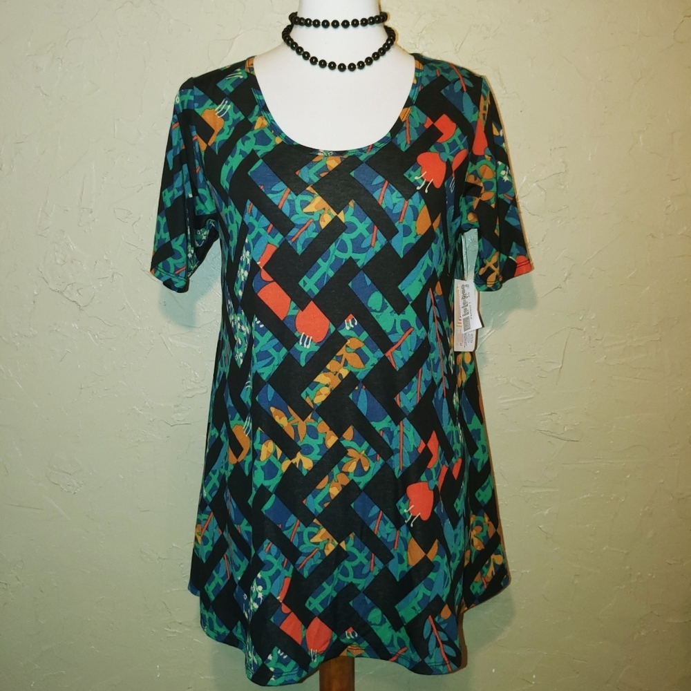 NWT LuLaRoe XS Floral Perfect Tee Shirt Top Tunic